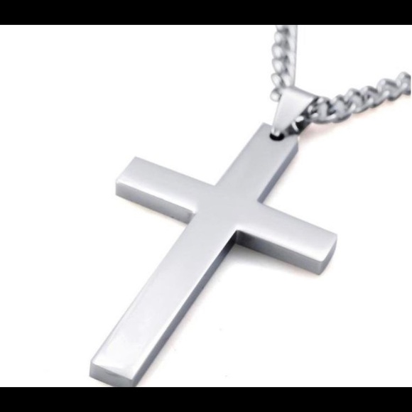 💥 Silver Cross Pendant Necklace 💥 - Picture 2 of 7